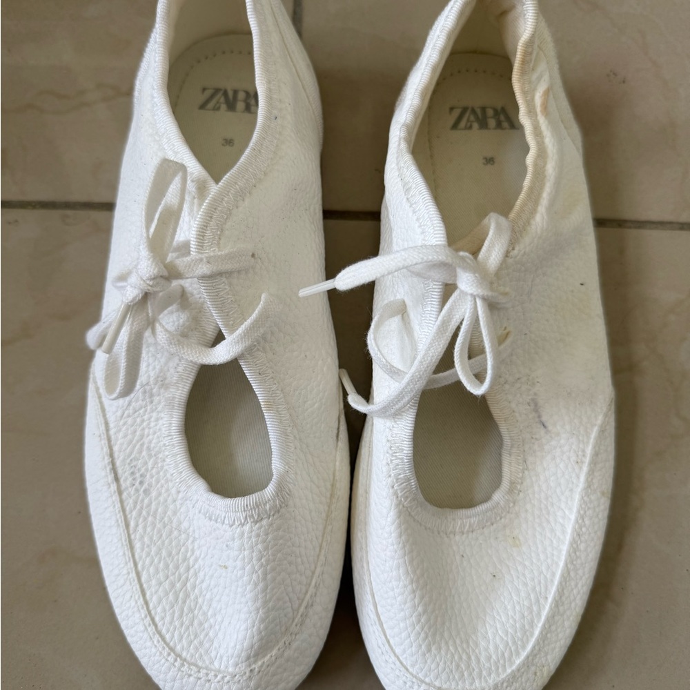 Zara Women's White Casual Shoes